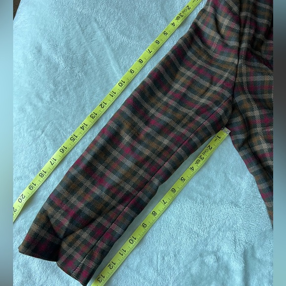 Jones New York 100% Wool Plaid Cropped Double Breasted Blazer size 6 - Picture 10 of 12